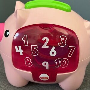 Fisher Price Laugh & Learn Count + Rumble Piggy Bank w/Coins TESTED & WORKING